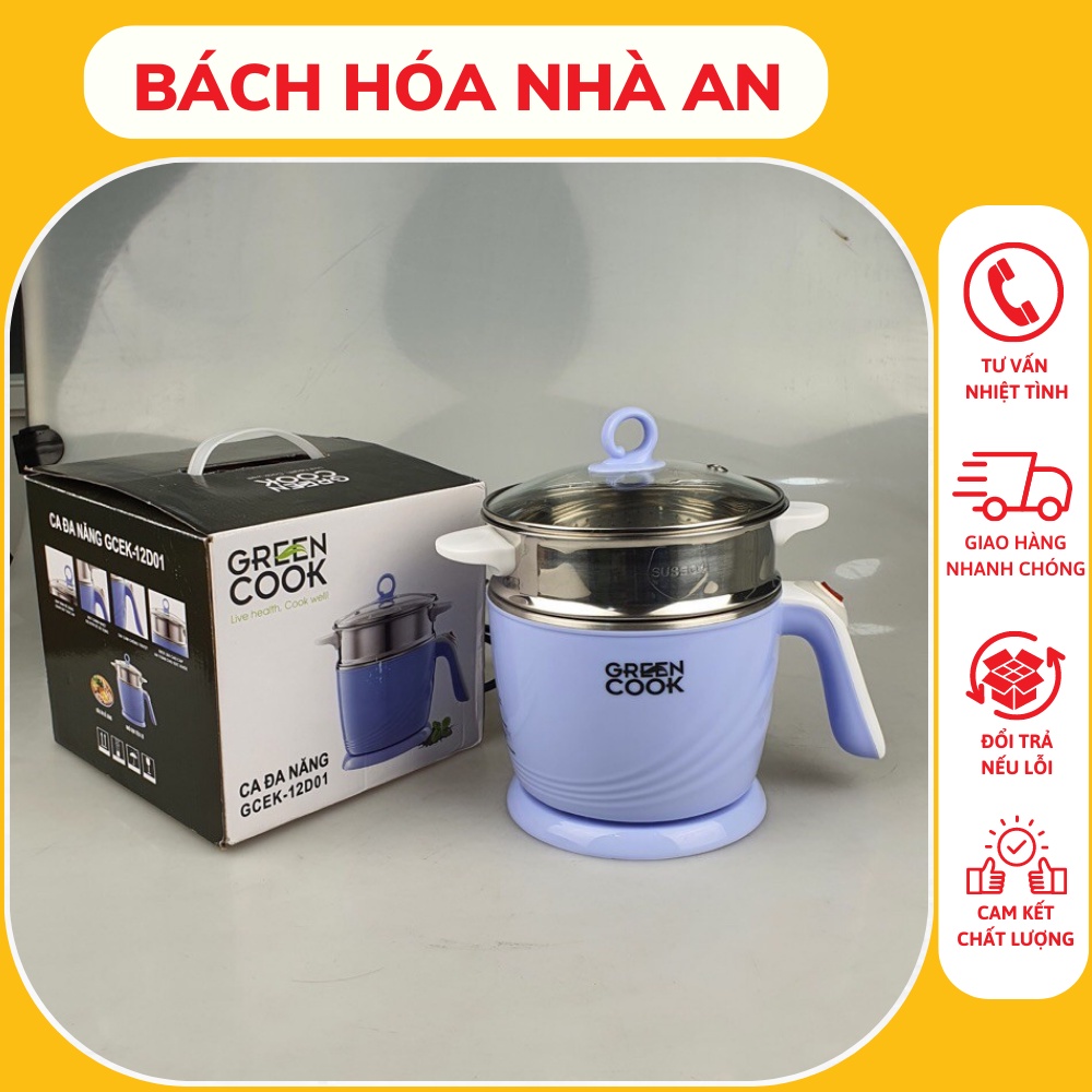 nồi hấp đa năng greencook 1.2l