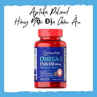 Chính hãng - viên uống dầu cá puritan's pride omega 3 1000mg 100v