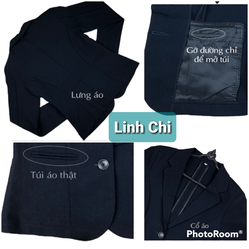 Áo Vest công sở tay lỡ cao cấp LINH CHI dáng ngắn form đẹp sang trọng ĐTL16  Được đổi trả thoải mái