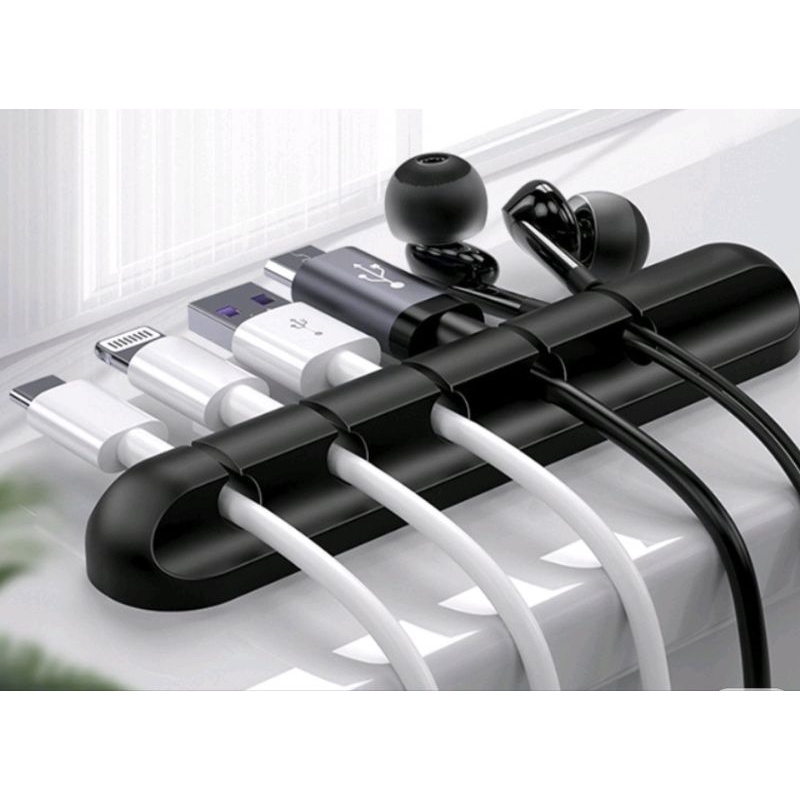 Miếng Silicone Kẹp Giữ Dây Cáp Sạc Điện Thoại, Máy Tính, Tai Nghe Cao Cấp