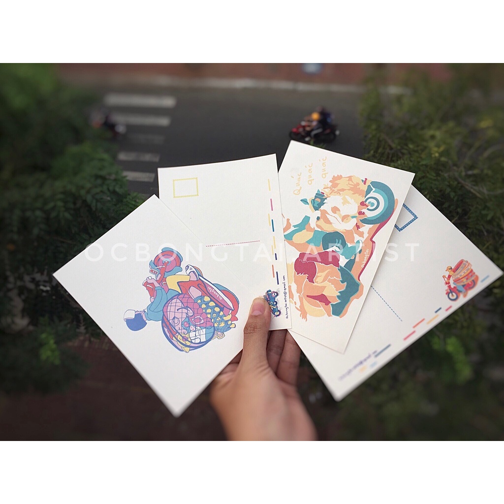 Postcard Bộ Xe Cộ Việt Nam Thú Vị  by ocbongtai.artist