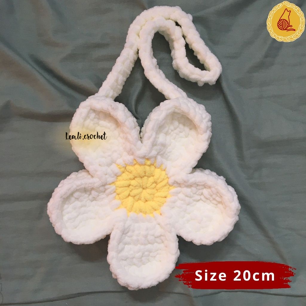 Túi len hoa Handmade cho bé, Bloom Flower Bag, Daisy len hình bông cúc