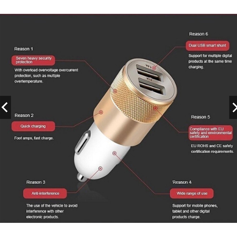 Tẩu Sạc 2 Cổng usb 3.1a Chuyên Dụng Cho Xe Hơi xe điện vinfats e 34 vf8 vf9