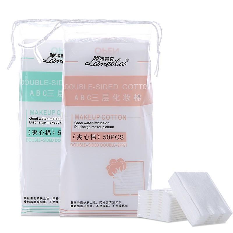 Bông tẩy trang cao cấp Lameila Cotton tự nhiên mềm mịn nội địa Trung