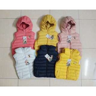 Áo phao gile trần bông cho bé trai, bé gái; Gile phao trần bông cho bé trai, bé gái; Gile phao có mũ cho bé