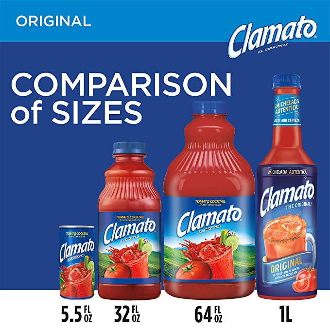 Nước Ép Cà Chua Vị Truyền Thống Clamato Original Tomato Cocktail, Chai 946 mL (1 QT) 32 Fl. Oz.