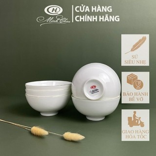 Bộ 6 bát ăn cơm viền vàng Minh Châu