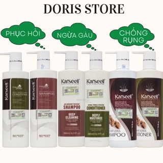 Dầu Gội Xả KARSEELL MACCA Ngăn Dầu Ngăn Gầu Ngăn Rụng Hiệu Quả Phục Hồi Tái Sinh Mầm Tóc Siêu Mềm Mượt 500ML*2