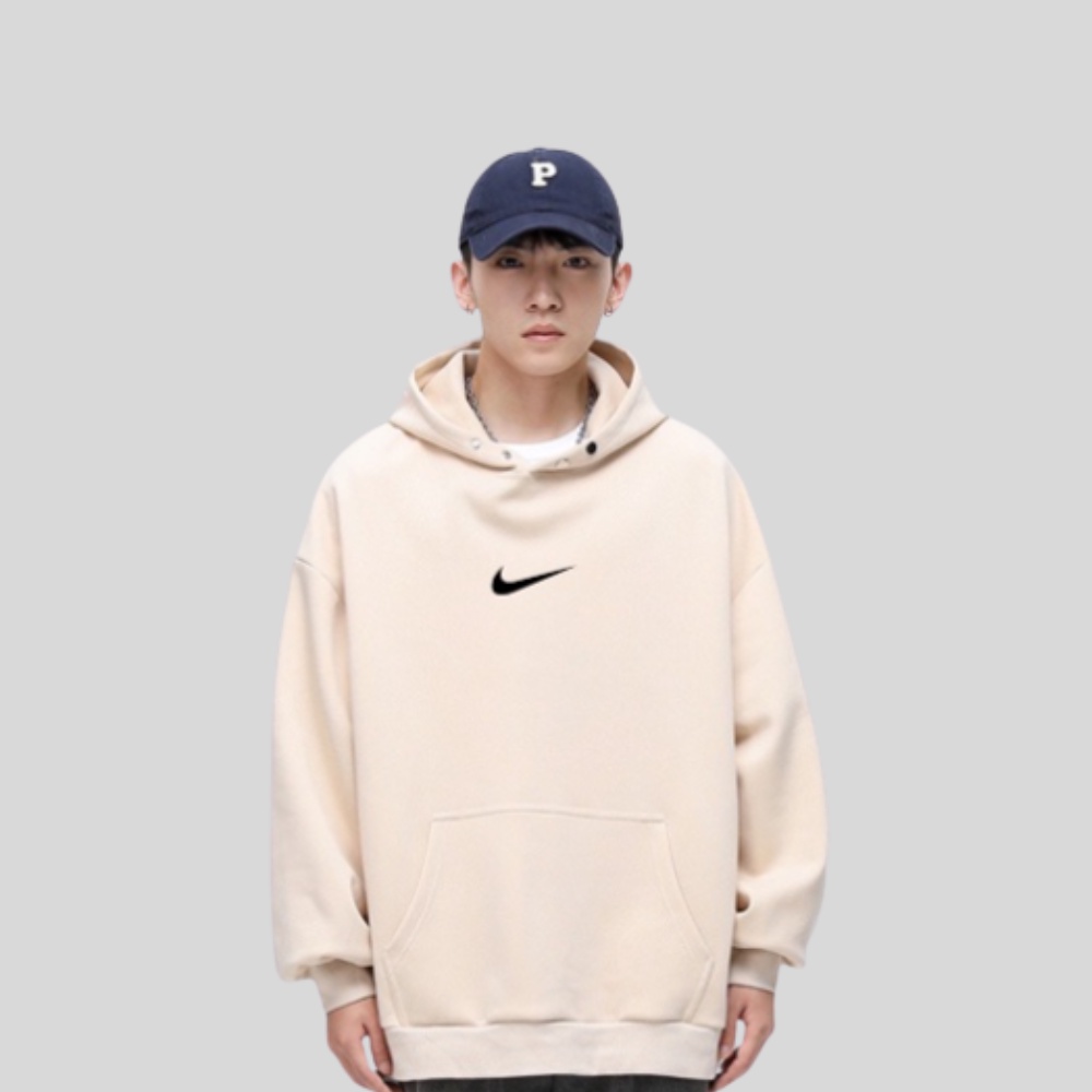 Áo Hoodie thêu dày dặn nam nữ, Áo Khoác Nỉ Unisex hoodie nike bấm cúc chính hãng chất nỉ bông cotton cao cấp siêu ấm | BigBuy360 - bigbuy360.vn