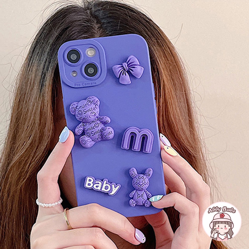 Ốp Điện Thoại TPU Mềm Hình Gấu 3D Chống Mồ Hôi Cho IPhone 14 Pro Max 11 7Plus 13 12 11 Pro Max X XS