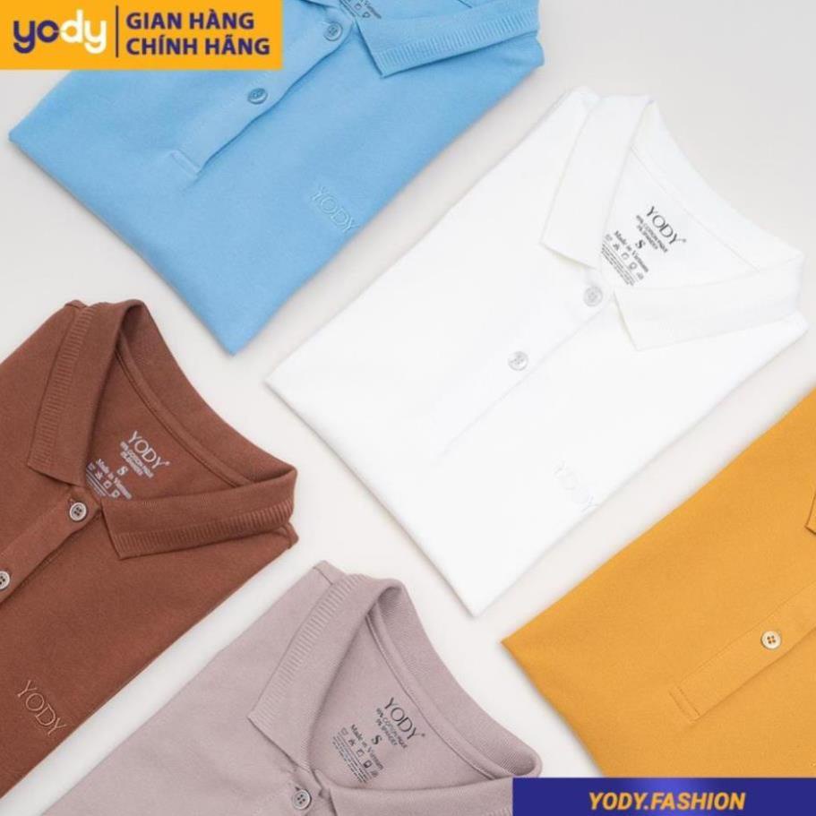 GIÁ SỐC Áo thun nữ polo YODY áo phông nữ cổ bẻ , tay ngắn , polo nữ pique yody fashion APN3396 - Đẹp New !