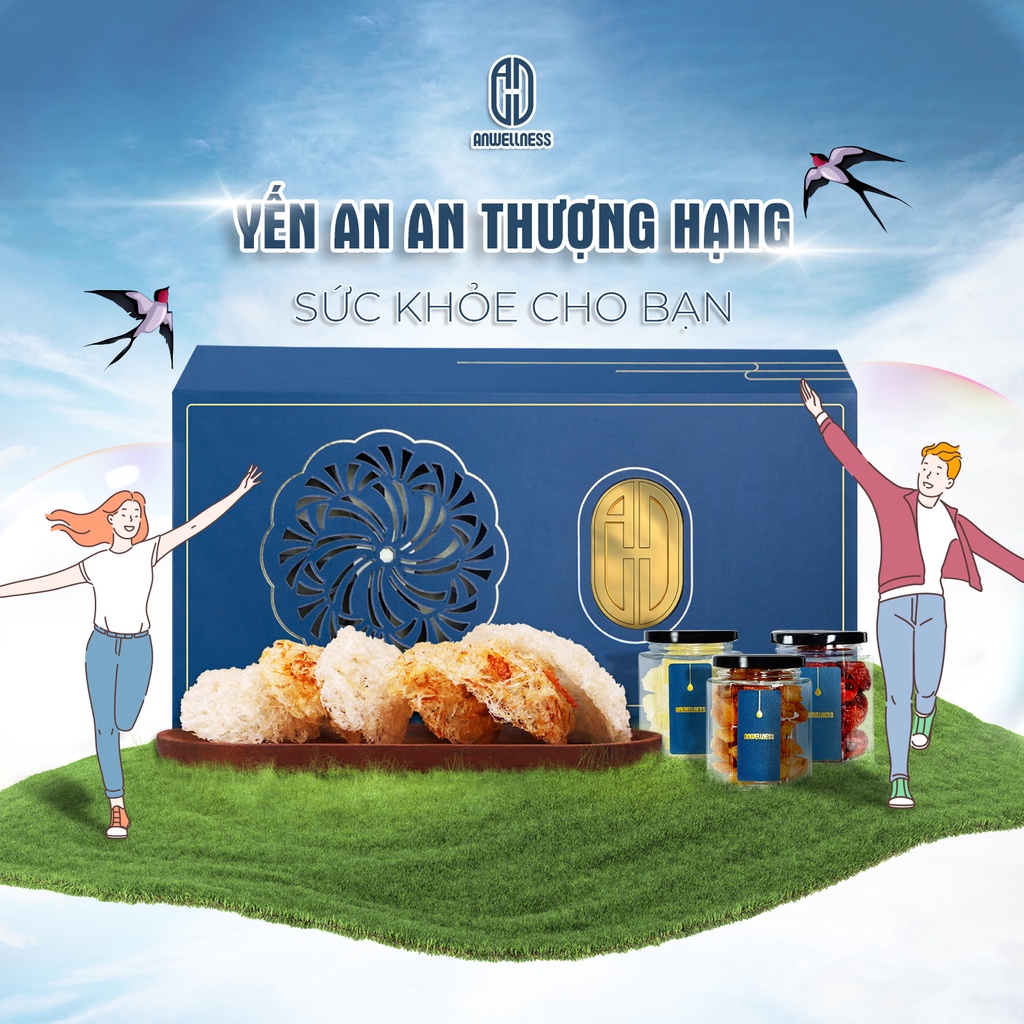 Yến Sào An An Thượng Hạng ( Mix Hồng Yến + Yến Trắng Sợi Nguyên )