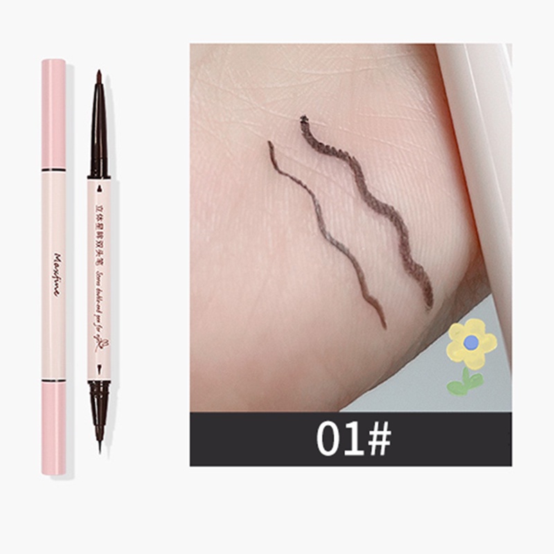 Bút Kẻ Mắt Dạng Lỏng 2 Trong 1 Siêu Mỏng Mượt Mà Lâu Trôi