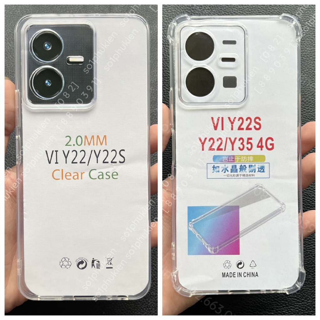 Ốp lưng Vivo Y22 / Y22S / Y35 4G loại chống sốc và loại dẻo trong bảo vệ cam bền đẹp