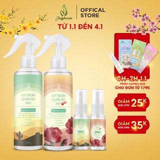 Xịt thơm quần áo Julyhouse 20ml 280ml 3in1 tinh dầu thiên nhiên dành cho