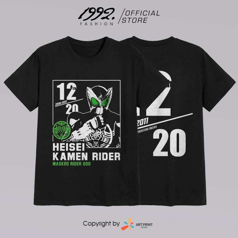 Áo thun Kamen Rider OOO - HEISEI RIDER 20th Anniversary  ngắn tay