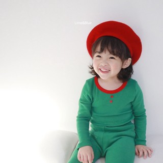 Lime&Blue bộ đồ trơn Hàn Quốc cho bé