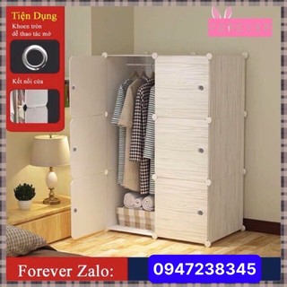 [MẪU HOT ]Tủ Nhựa Để Quần Áo Lắp Ghép 6 Ô - Bảo Hành 1 Năm .