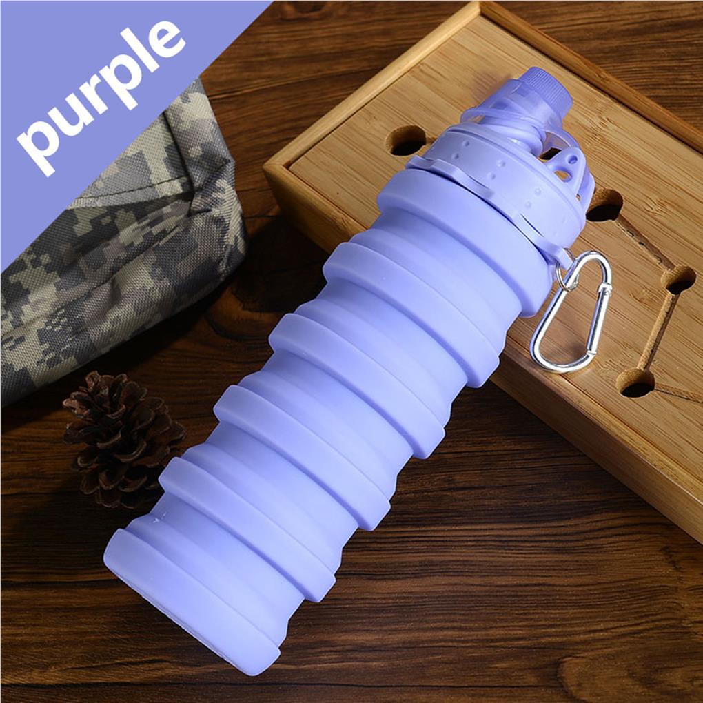 Bình Nước Silicone Dẻo Có Thể Gấp Gọn Tiện Dụng Mang Theo Du Lịch