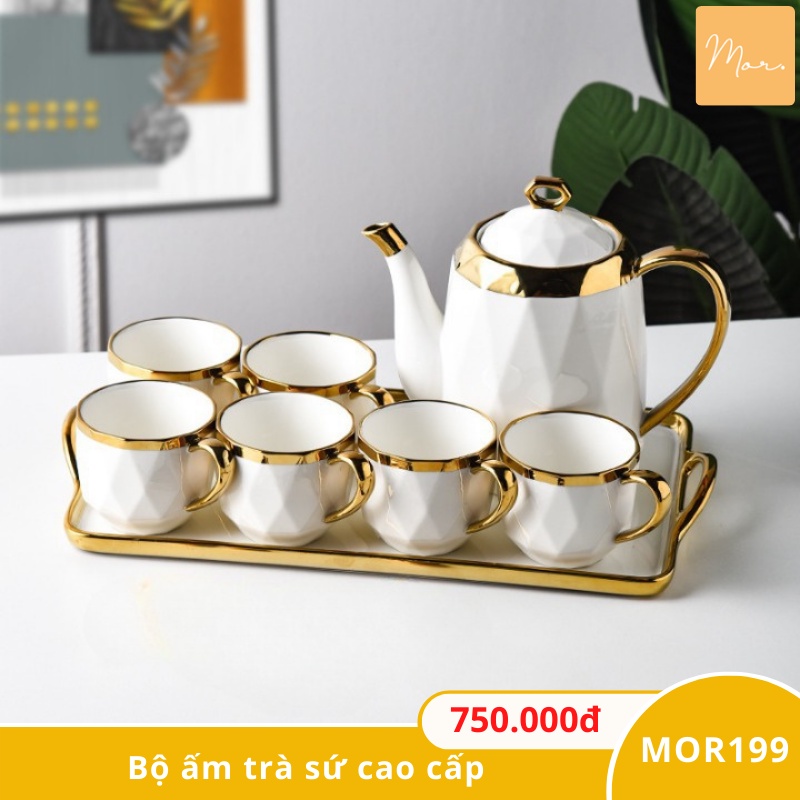 Bộ ấm trà sứ cao cấp - MOR199