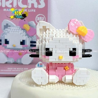 (10cm) Mô hình lắp ráp kuromi cinamonroll, mymelody, thỏ hồng 10xtimes