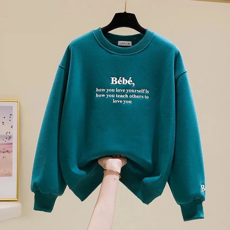 Áo sweater Tay Dài Dáng Rộng Thêu Họa Tiết Thời Trang Xuân Thu Hàn Quốc Mới 2023