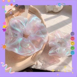 Scrunchies cột/buộc tóc 🫧 voan ánh Hologram 🫧