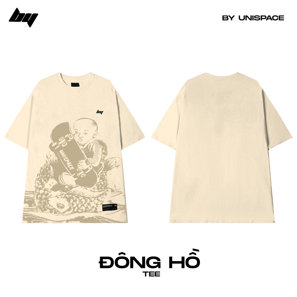 Áo thun local brand By UniSpace tay lỡ form rộng unisex nam nữ Đông Hồ