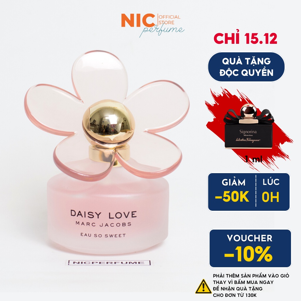 Nước hoa nữ Marc Jacobs Daisy Love Eau So Sweet 10ml chính hãng hương ngọt ngào quyến rũ