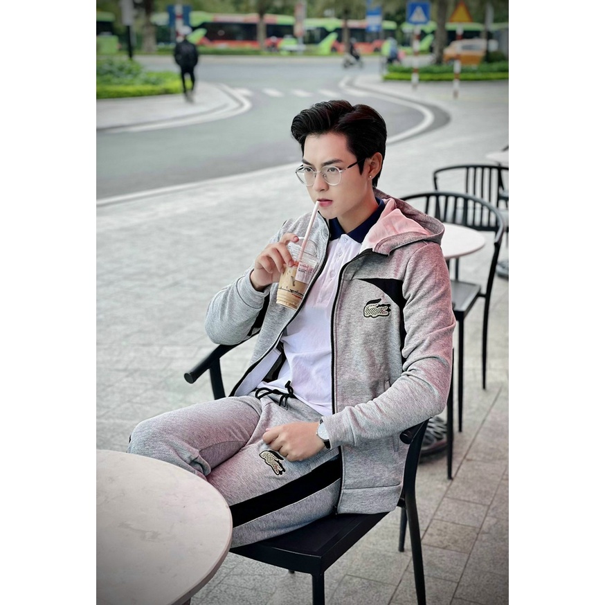 Bộ quần áo thể thao nam "Lacos" nỉ xước cao cấp mùa đông  Hàng loại 1 Bộ thu đông nam mặc nhà dài tay dày dặn