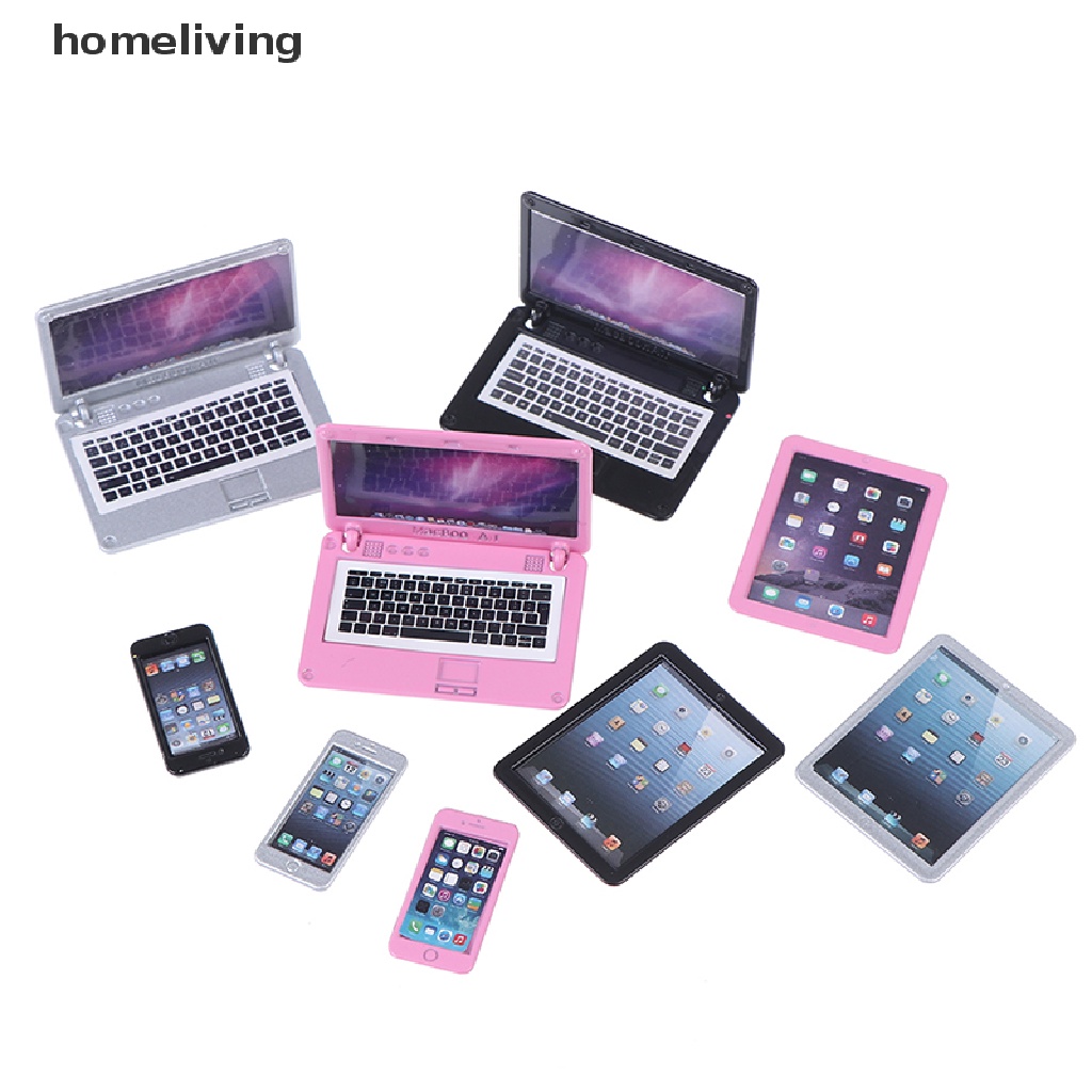 Set 3 Mô Hình Máy Tính Bảng / Điện Thoại Di Động Tỉ Lệ 1 / 6 Trang Trí Nhà Búp Bê