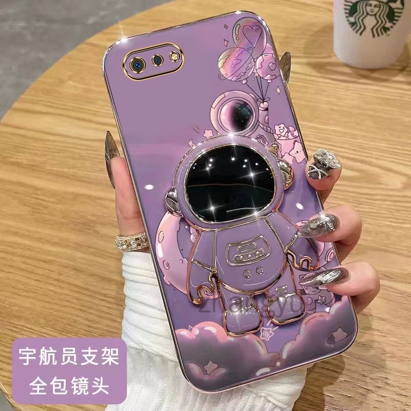 ốp lưng Realme c2 a1k realme c11 3D Mạ điện Ốp Điện Thoại TPU Mềm Siêu Mỏng Mạ Điện Hình Phi Hành Gia 3D Chống Sốc Cho Realme c2 a1k realme c11