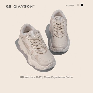 [Mã WABRMH99 giảm 12% đơn 99K]Giày Thể Thao Nữ giayBOM Đế Cao 4 cm Da PU B1055