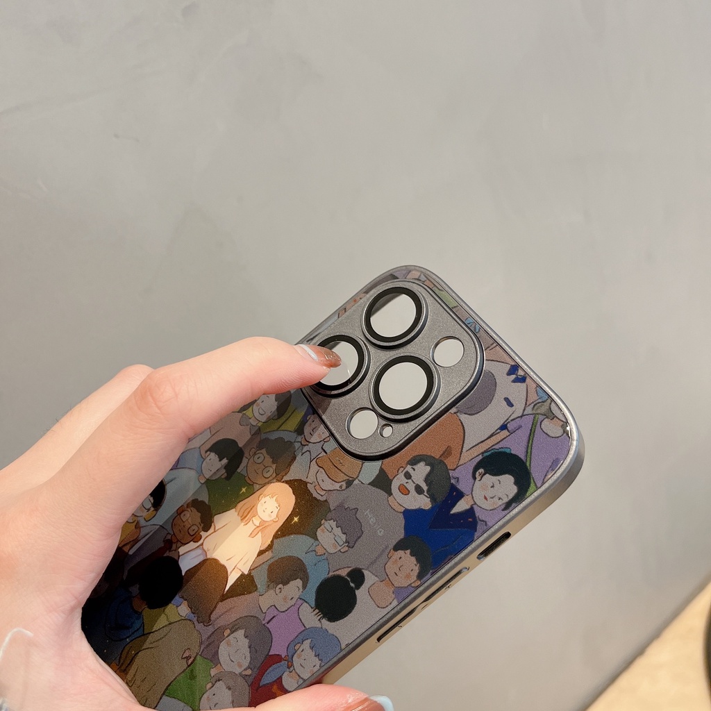 Ốp Điện Thoại Kính Dạ Quang In Hình Mung Man Hai Cho Iphone 14 13 12 11 pro max Sự Bảo Vệ