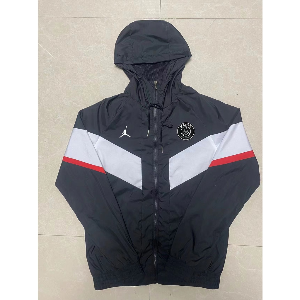Áo Khoác Câu Lạc Bộ Bóng Đá Paris Saint-Germain Màu Trắng Đen Cho Nam Cỡ 22-23