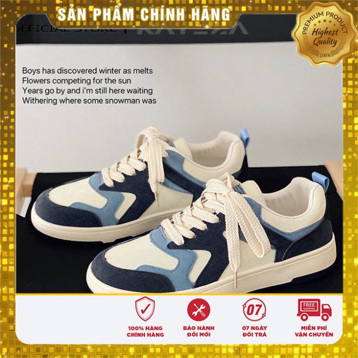 Giày Sport nam KATEZAG58 vật liệu vải phối hợp da lộn thoáng khí phong thái tươi tắn thời trang và năng động full size