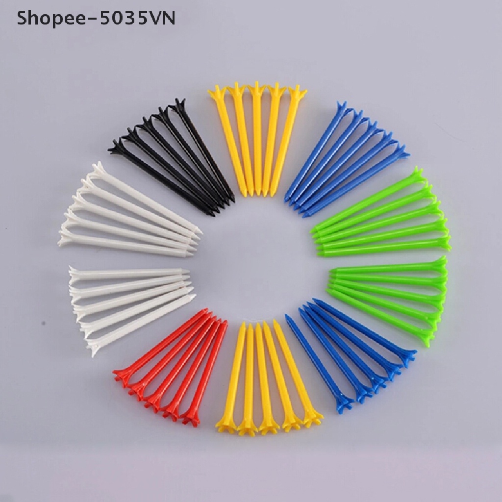 Bộ 10 Tee Chuyên Nghiệp Dài 68mm Bằng Nhựa Màu Sắc Ngẫu Nhiên Để Chơi Golf Chuyên Nghiệp