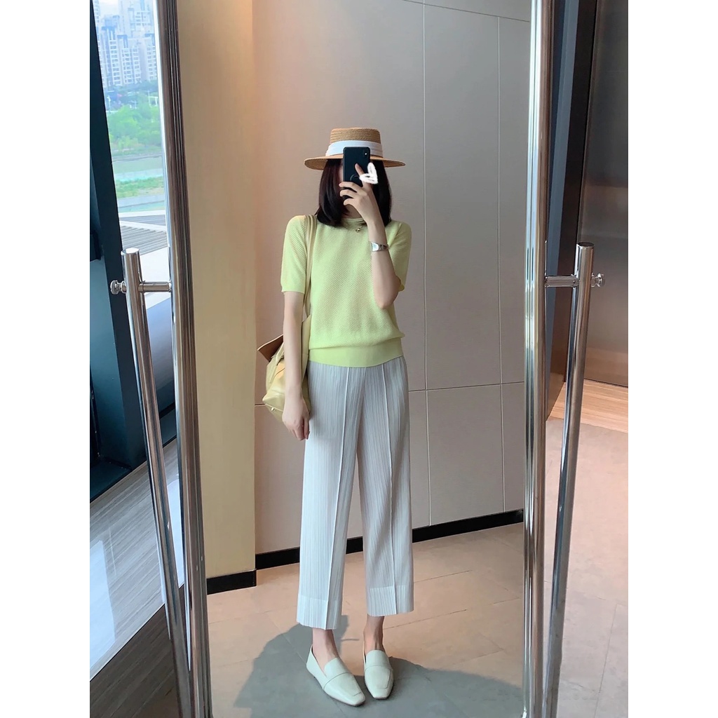 Quần lò xo cao cấp Form Suông- Form Baggy, Quần dài thiết kế lật lai sang trọng, lưng chun co giãn tốt