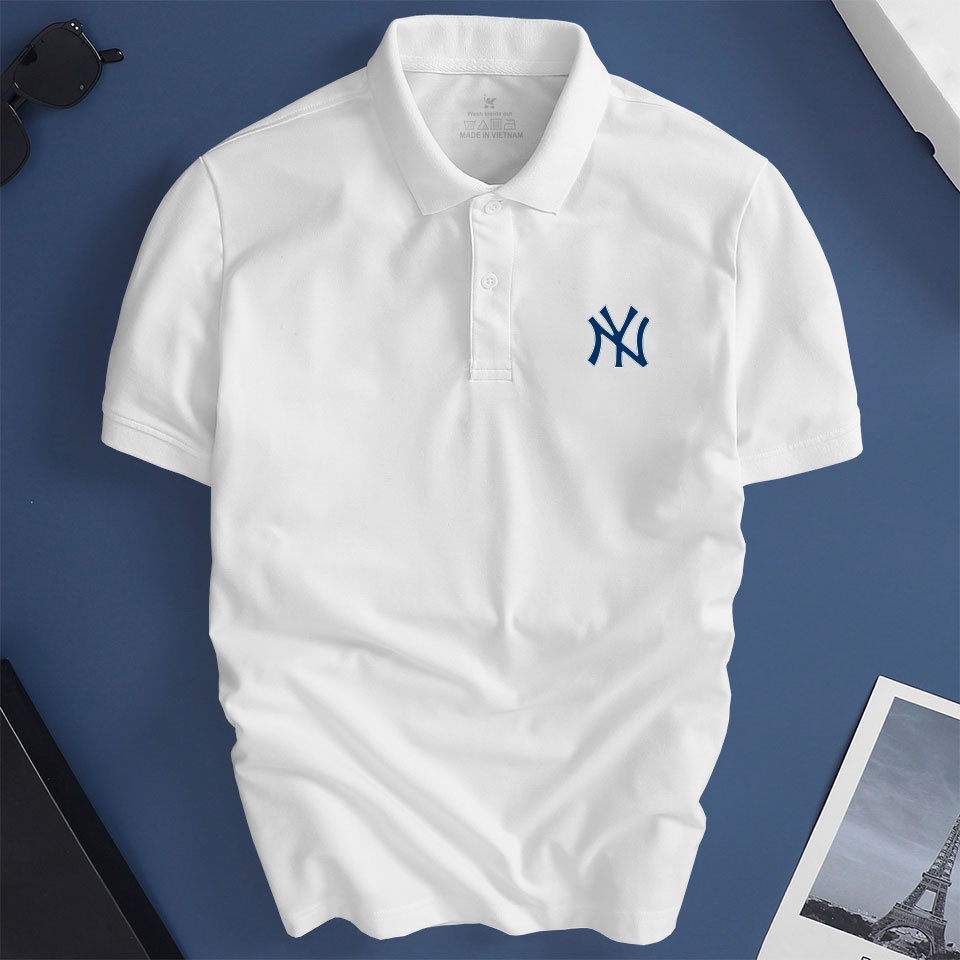 Áo polo nam Depstyle PT151 NY, vải thun poly cá sấu 4 chiều thoáng mát.