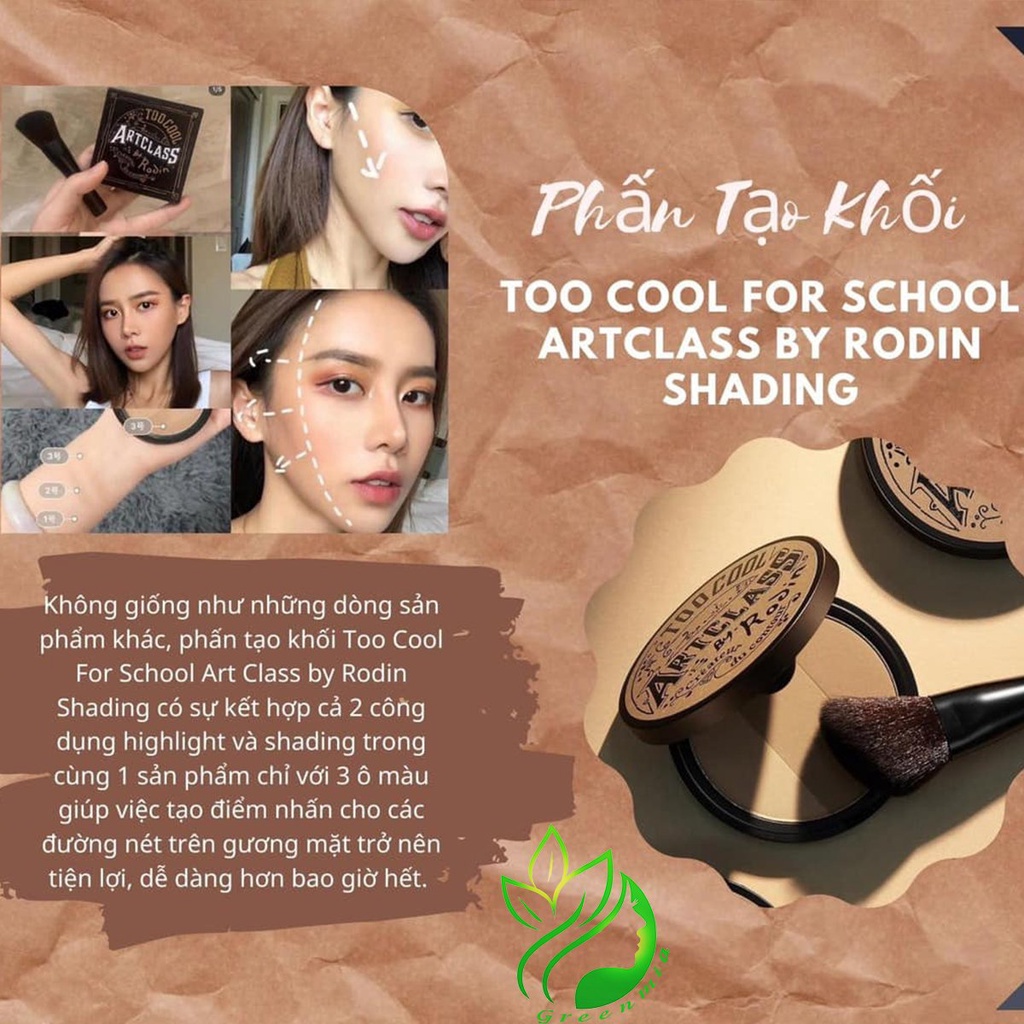 Phấn Tạo Khối Bắt Sáng Too Cool For School Artclass By Rodin Shading Modern Màu Sáng Cho Tone Da Lạnh 9.5g