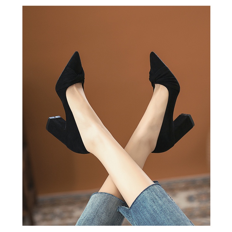 HÀNG CÓ SẴN (size 40➡️43) _ Giày da lộn gót thấp Big Size