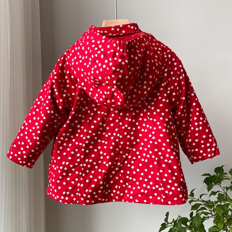 Áo khoác kaki lót lông cho bé gái