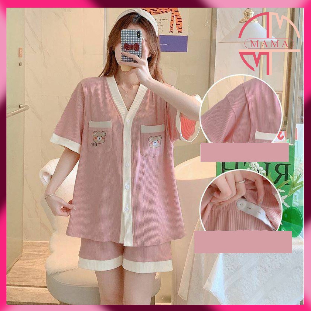Bộ bầu - bộ sau sinh - chất liệu Gân cotton - kiểu mới thời trang ( Gân Đùi - Sau Sinh )