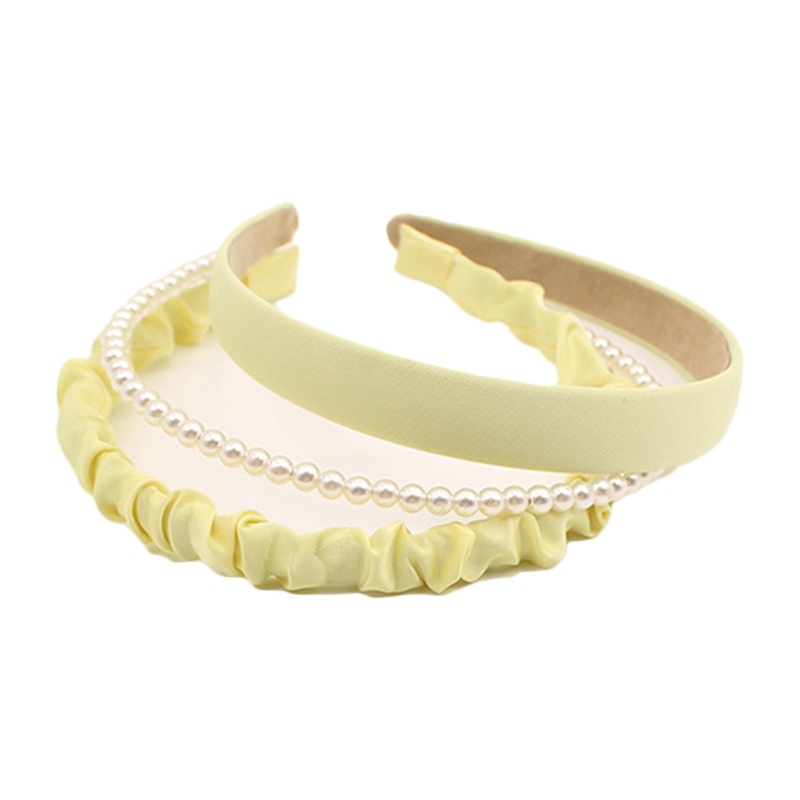 Set 3 Băng Đô Cài Tóc In Họa Tiết Hoa Đính Ngọc Trai Thời Trang Cho Nữ