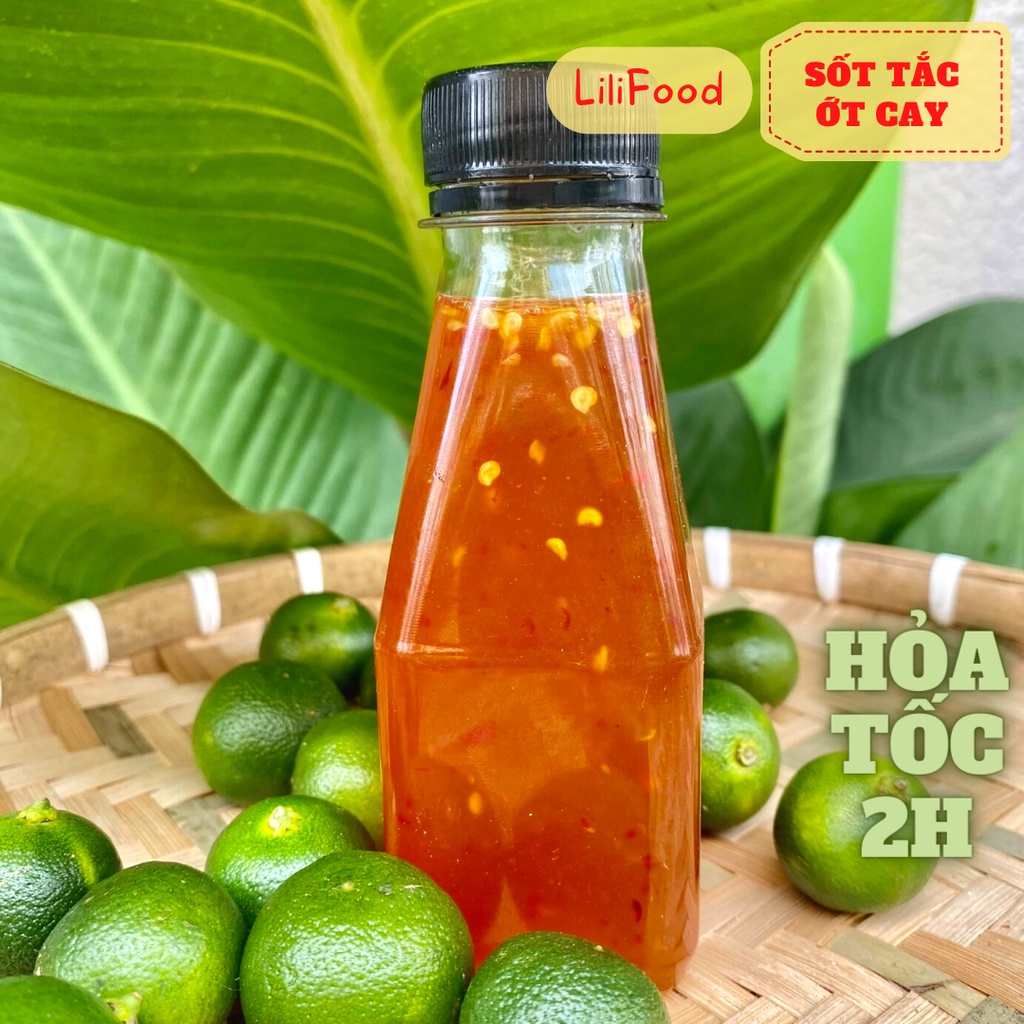 Chai Sốt Tắc Ăn Chua Chua Cay Cay Kèm Bánh Tráng Phơi Sương LiliFood Siêu Ngon