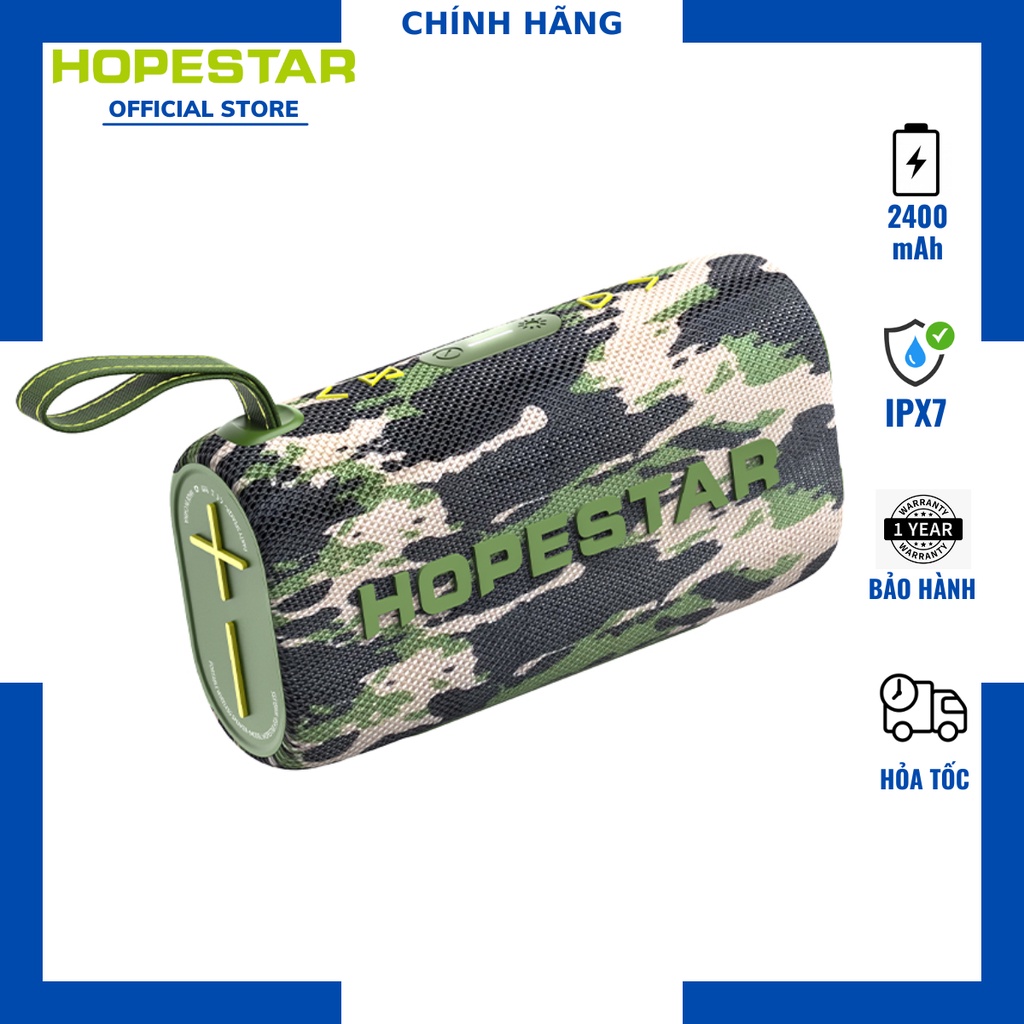 Loa Bluetooth Hopestar H55| Loa nghe nhạc Công suất 12W, Pin 2400mAh, Kháng nước - Chính hãng, Bảo hành 12th - OBIBI