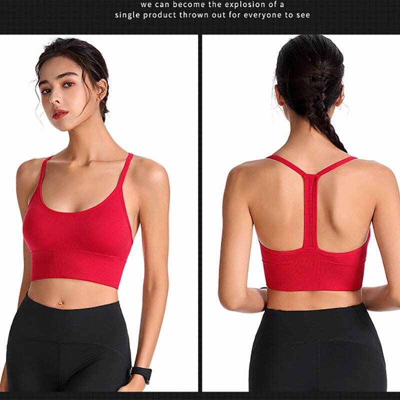 FLOWOMEN  Áo Bra tập Gym Yoga Áo Ngực Thể Thao nữ Có Mút Nâng Ngực Quyến Rũ Cho Đen đỏ xanh xám Áo lót