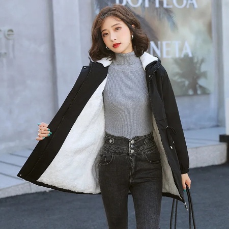 Áo Khoác Gió Dáng Dài Thiết Kế Mới Dày Dặn Thời Trang Mùa Đông