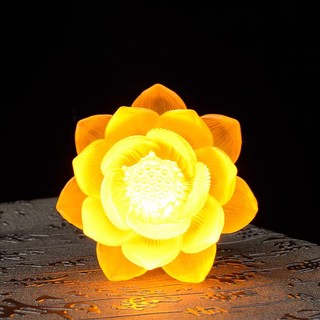 [HÀNG SẴN-MẪU SẠC ĐIỆN] CẶP 2 CHIẾC ĐÈN LED HOA SEN LƯU LY THỜ CÚNG TRANG TRÍ