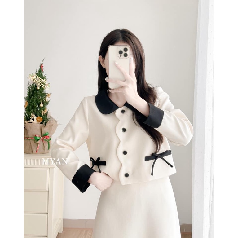 Chân Váy Chữ A Dáng Ngắn Myan Váy Mini (CÓ QUẦN) Màu Kem Vvn122202